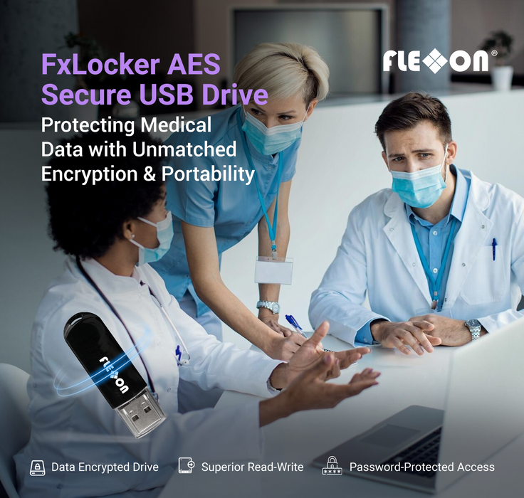 Fxlocker Password Secured USB Flash Drive available in 3D TLC, from 16GB to 128GB