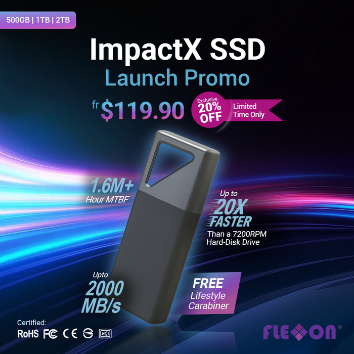 ImpactX Portable SSD with Extreme Speed and Durability by Flexxon