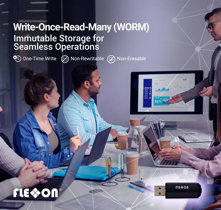 Write-Once-Read-Many (WORM) USB Flash Drive available from 8GB to 32GB