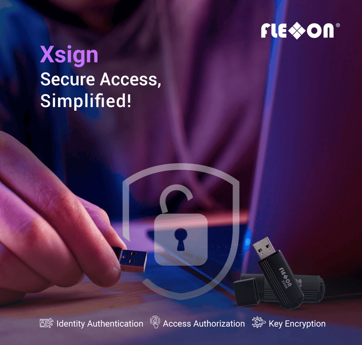 Xsign "Secure Access Key" USB Flash Drive available in MLC, from 8GB to 32GB