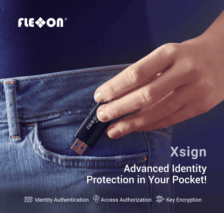 Xsign "Secure Access Key" USB Flash Drive available in MLC, from 8GB to 32GB